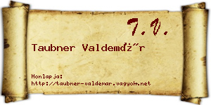 Taubner Valdemár névjegykártya